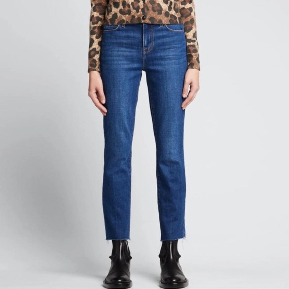 L'Agence Sada High Rise Cropped Slim Jeans